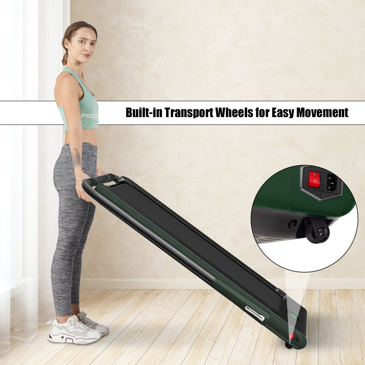Folding Treadmill with LED Display and Bluetooth Audio Functionality