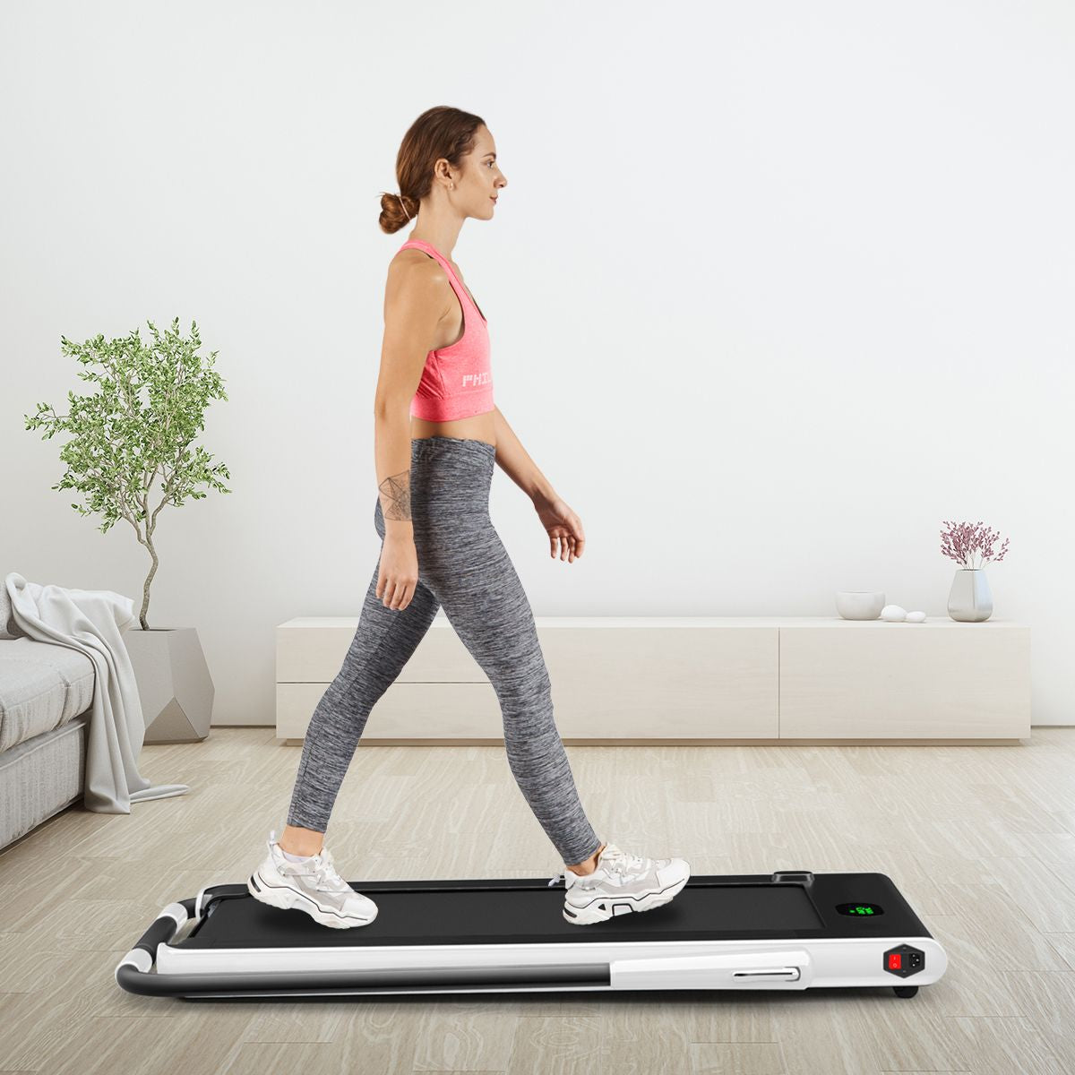 Folding Treadmill with LED Display and Bluetooth Audio Functionality