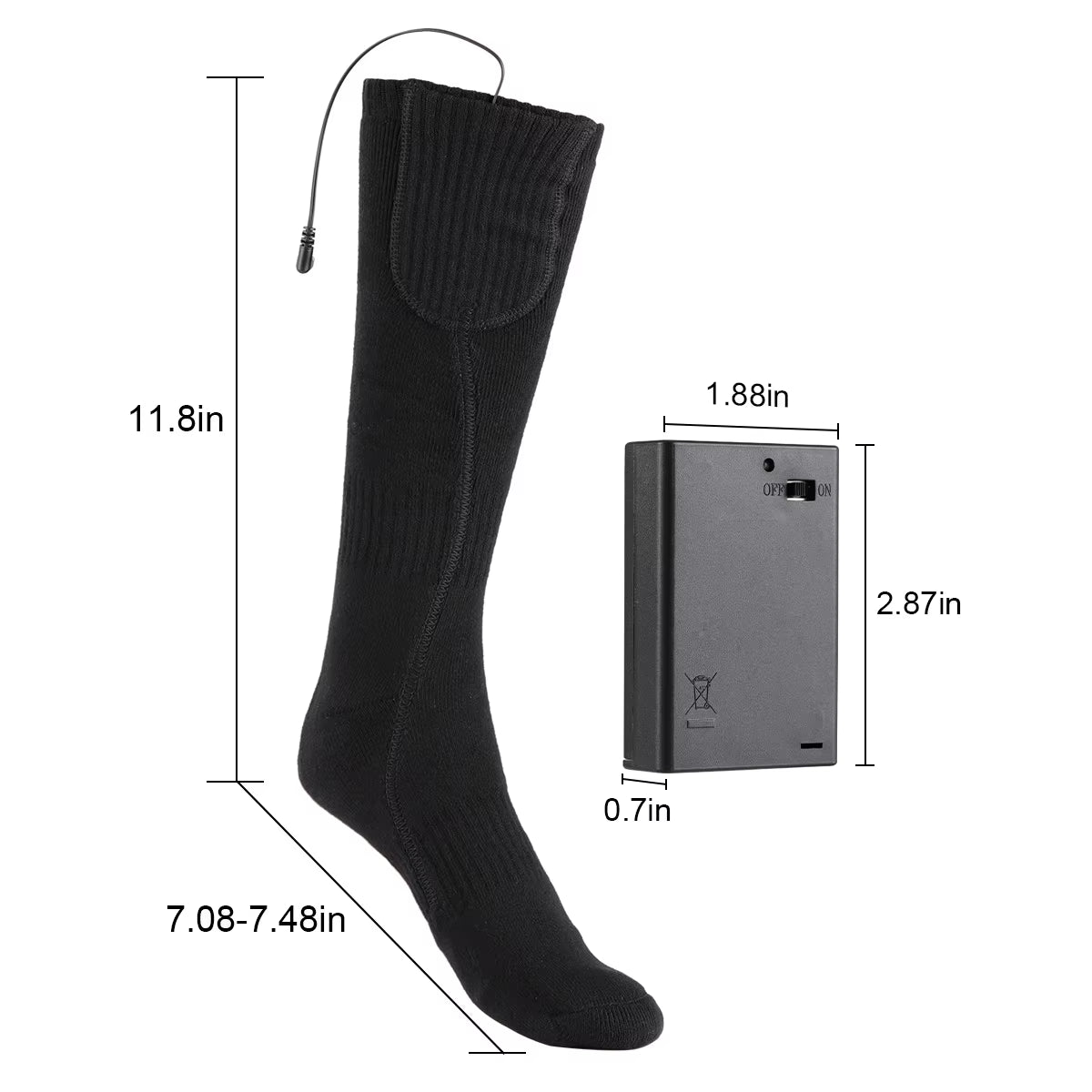 Stay cozy on your winter adventures! ❄️🔥 Check out these 2 Pairs of Heated Socks – perfect for skiing, snowmobiling, and camping! 🧦❤️ #WinterWarmth #OutdoorAdventures