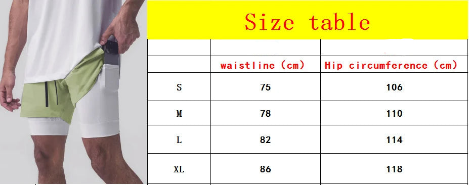 Double layered, quick drying shorts