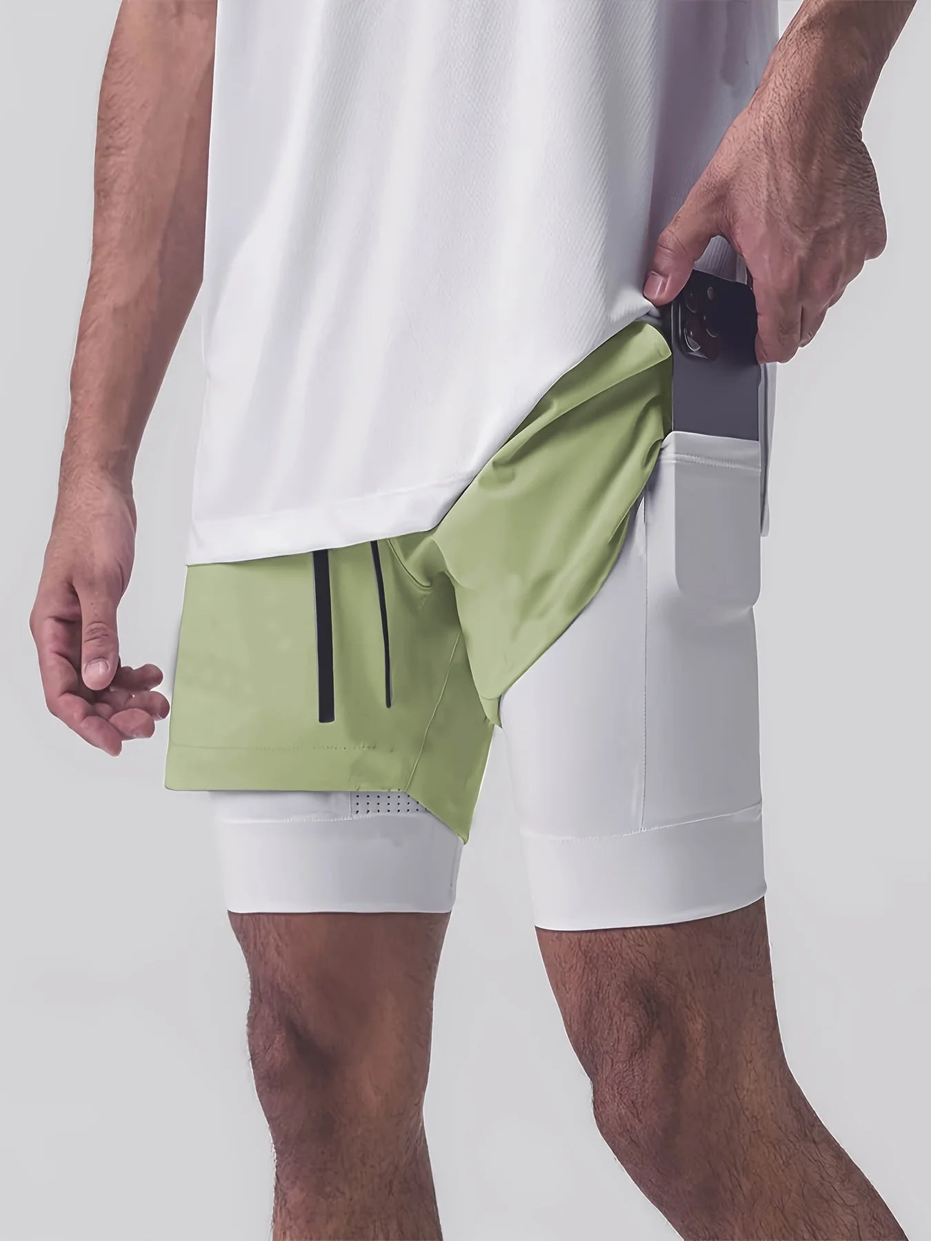 Double layered, quick drying shorts