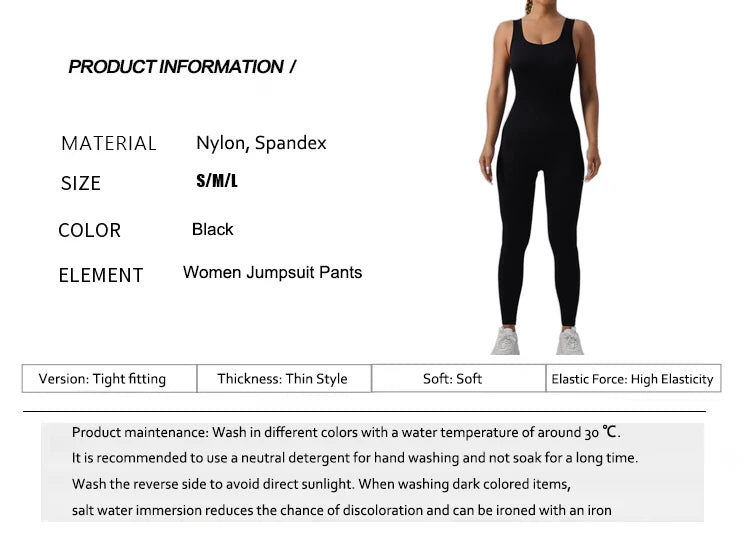 High Stretch Sports Jumpsuit