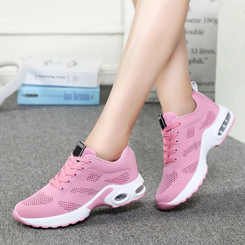 Womens Lace Up Soft Sneakers