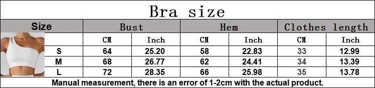 One Shoulder Push Up Underwire Gym Bra