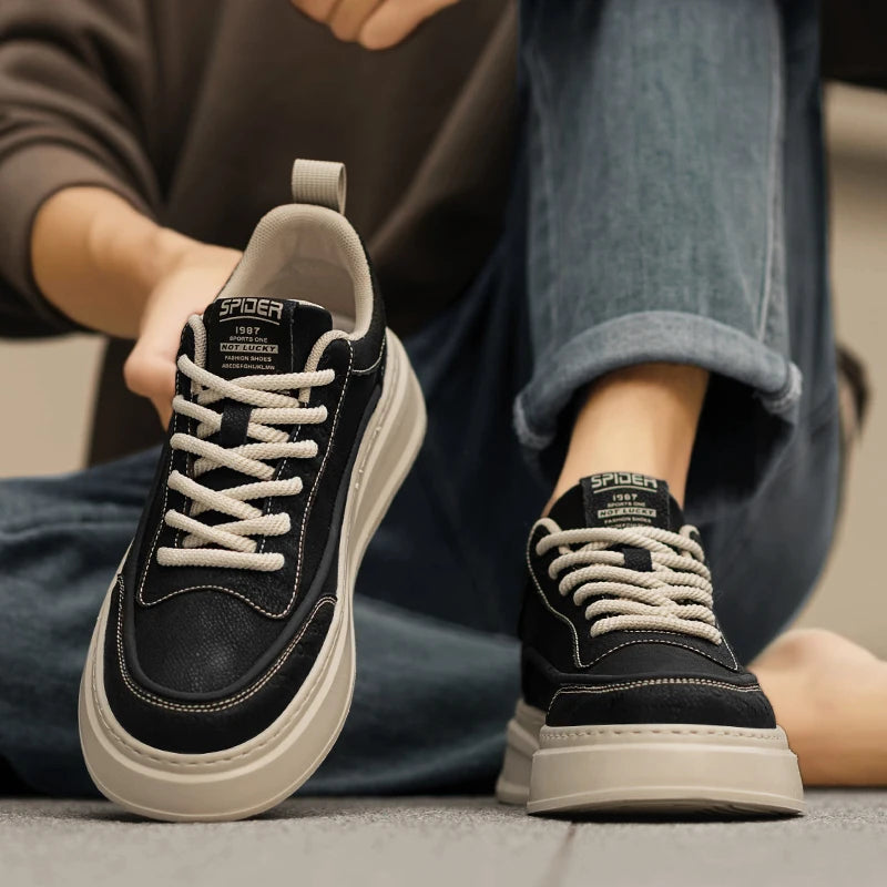 New Arrival Beige/Black Sneakers
