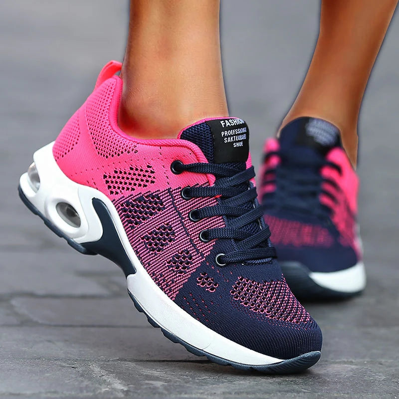 Womens Lace Up Soft Sneakers