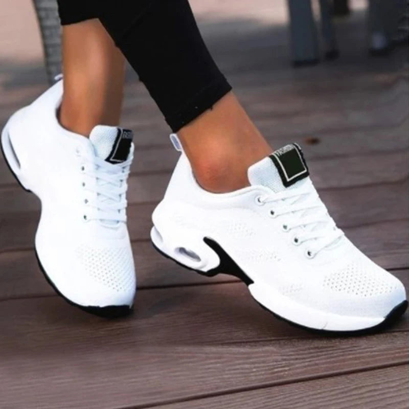 Womens Lace Up Soft Sneakers