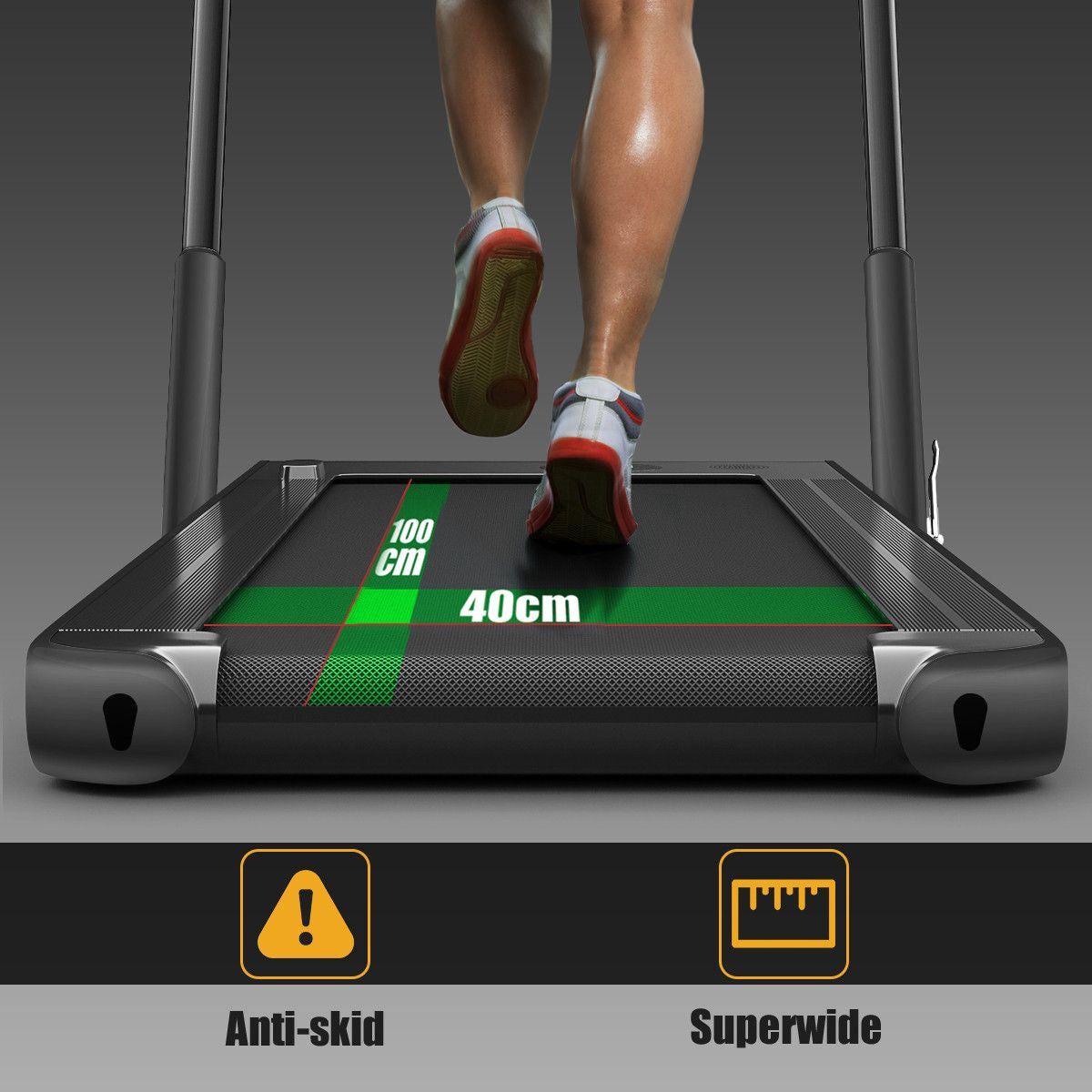 Folding Treadmill with LED Display and Bluetooth Audio Functionality