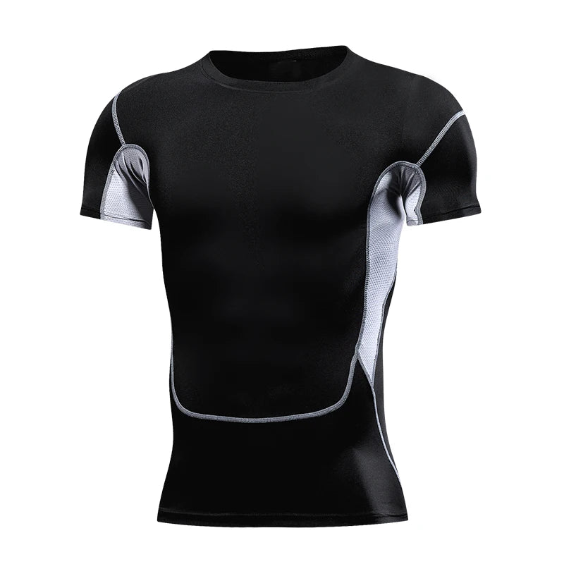 Men's Quick Dry Compression T-Shirt – Short Sleeve Running & Gym Top