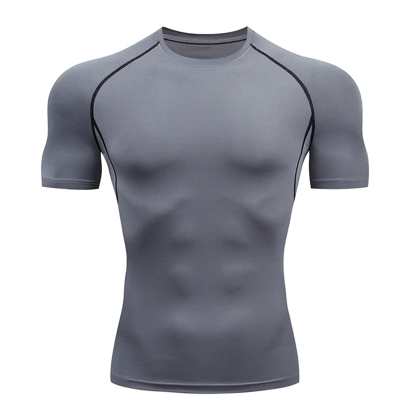Men's Quick Dry Compression T-Shirt – Short Sleeve Running & Gym Top