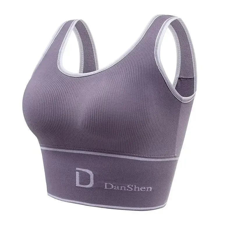 Women's Shockproof Sports Vest – No Wire U-Back Support Bra Top