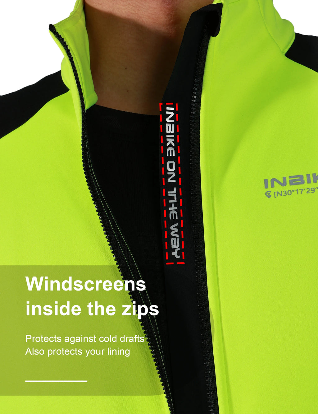Men's Fleece Thermal Cycling Jacket – Windproof Softshell MTB Bike Jacket