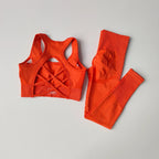 Women's Crop Top Yoga Set – Sports Bra & Tank Top