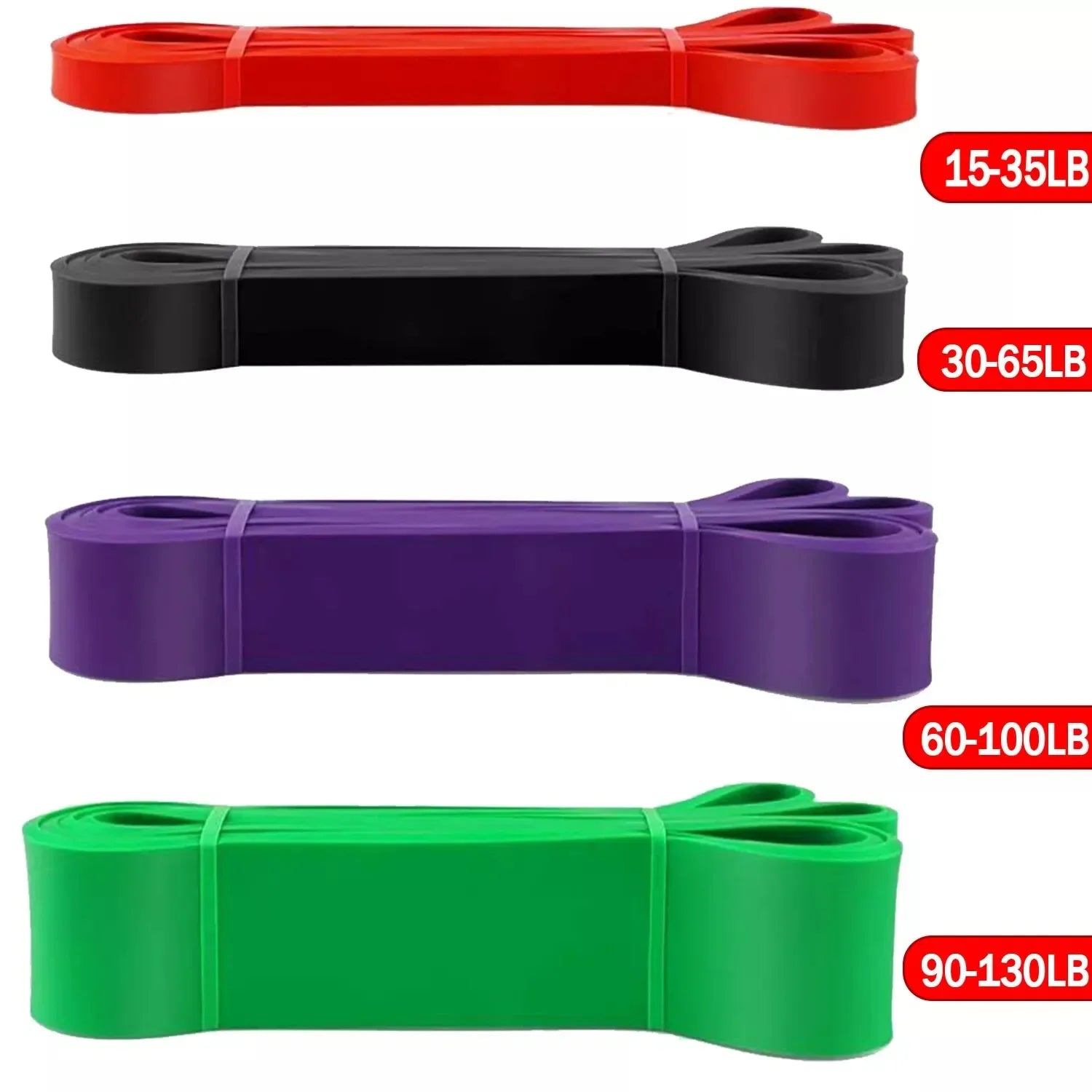 Latex Resistance Bands Set – 5 to 120lbs | Home Gym Training