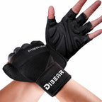 Unisex Half Finger Gym Gloves – Non-Slip Wrist Support Fitness Gloves