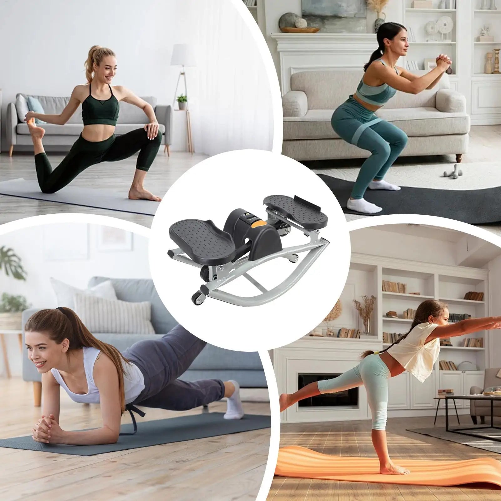 CheekyStep™ Side-to-Side Mini Stepper with Resistance Bands