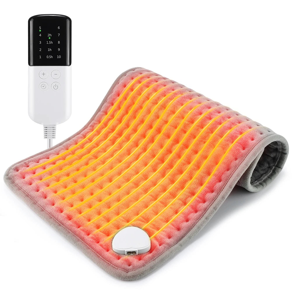 Electric Heating Pad – 9 Heat Levels, 4 Modes & Timer | Abdomen, Shoulder & Knee Relief