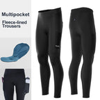 Men's Padded Cycling Pants – Winter Fleece Thermal Bike Tights