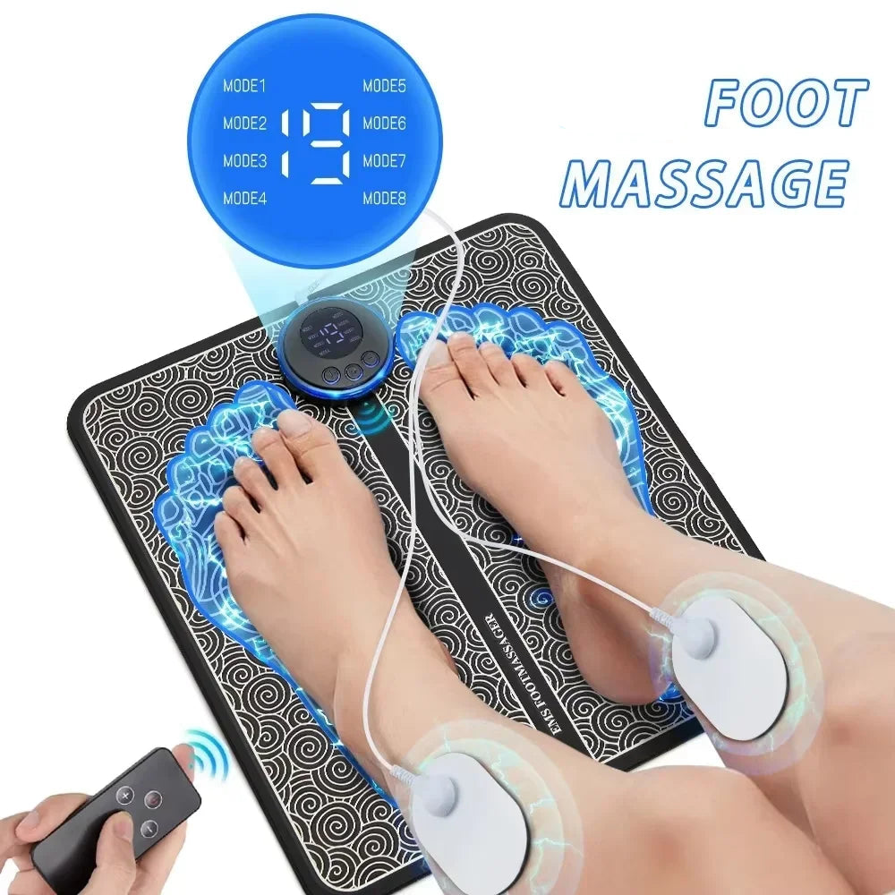 EMS Electric Foot Massager Pad – 6 Modes & 9 Intensity Levels