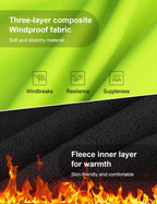 Men's Fleece Thermal Cycling Jacket – Windproof Softshell MTB Bike Jacket