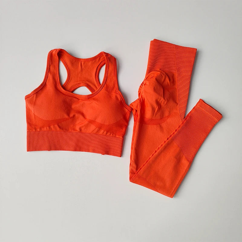 Women's Crop Top Yoga Set – Sports Bra & Tank Top
