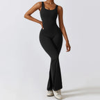 Women's Stretch Fitness Jumpsuit – Nylon Spandex One-Piece Bodysuit
