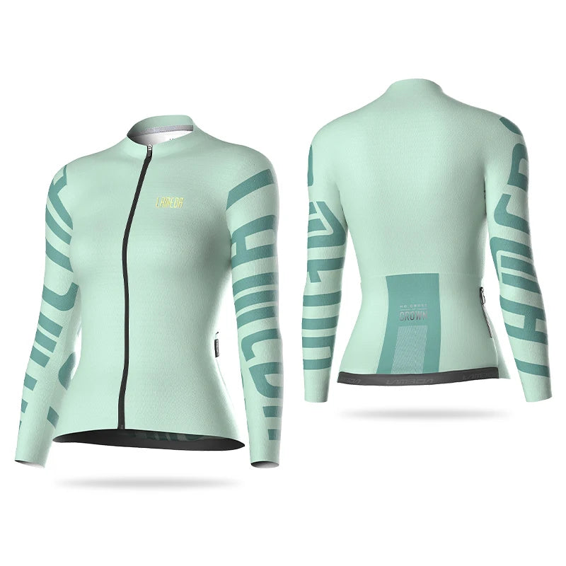 Women's Long Sleeve Cycling Jersey – Breathable Quick Dry Road & MTB Bike Shirt