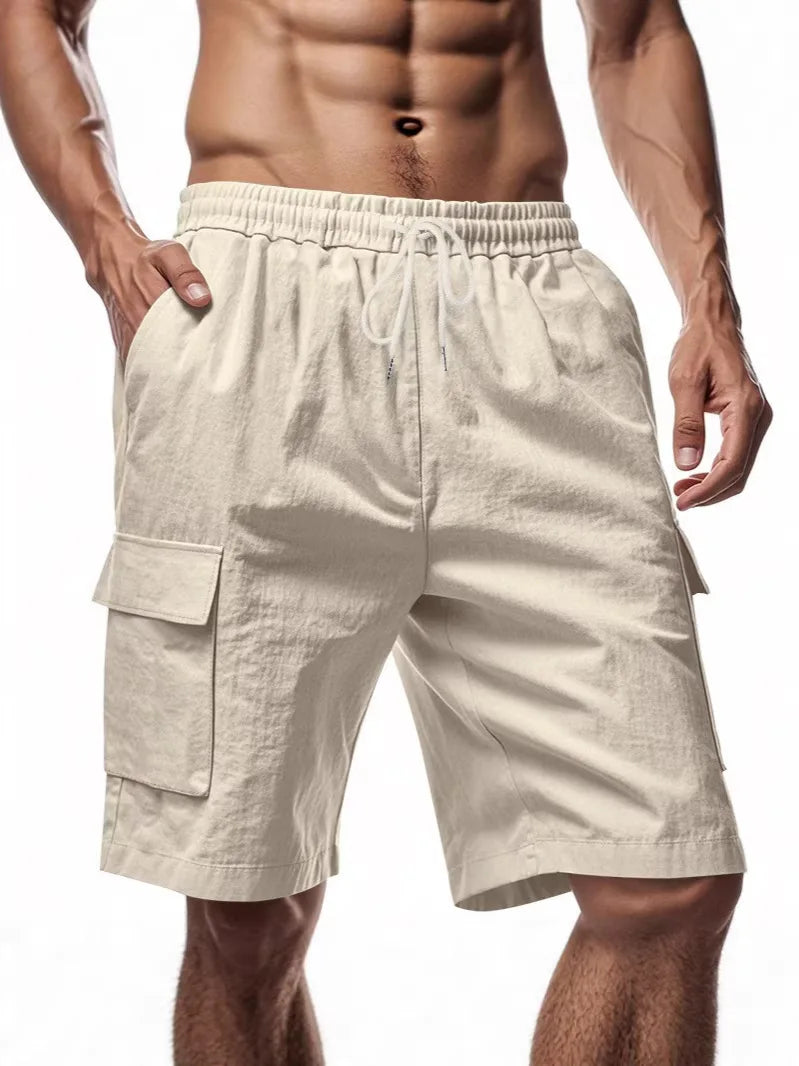 BreezeFit Men’s Linen Shorts