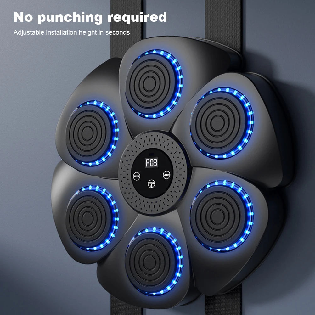 Smart Music Boxing Machine – Bluetooth Wall Mounted Punching Trainer for Kids & Adults