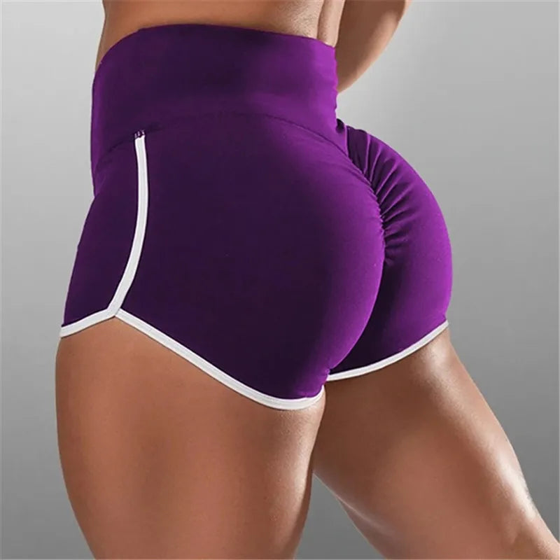 Women's High Waist Workout Shorts – Quick Dry Push Up