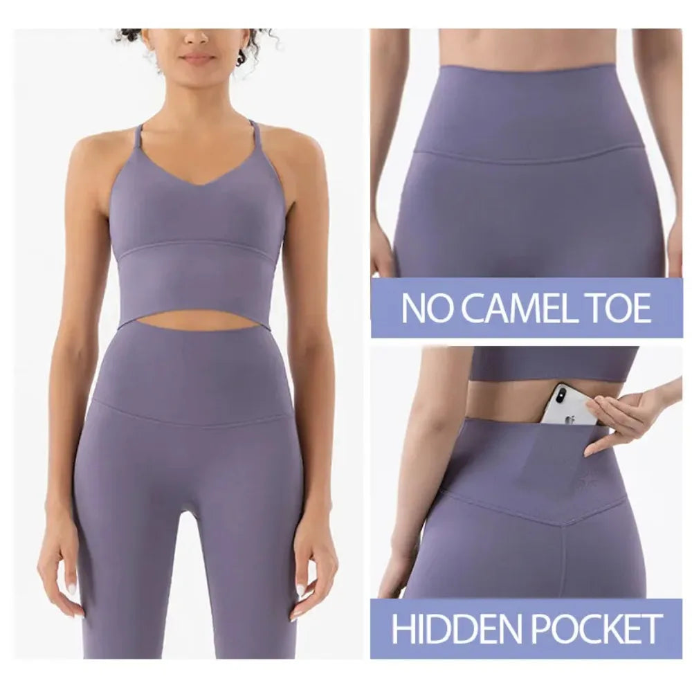 Women's 2-Piece Gym Set – Sports Bra & High-Waist Legging