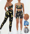 Women's Printed Gym Set – Sports Bra & Leggings 2-Piece Activewear