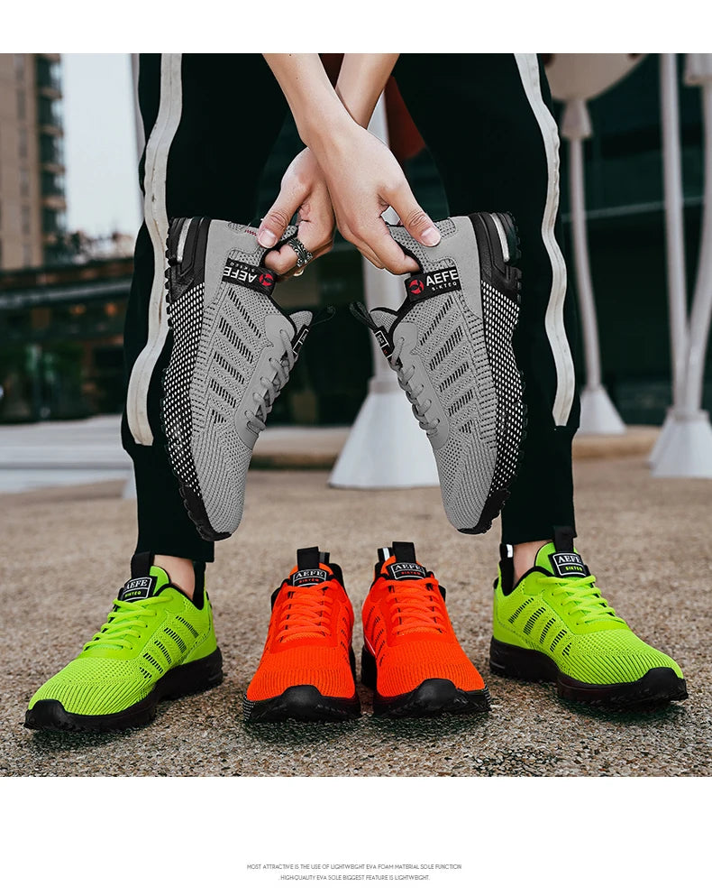 Men's Lightweight Running Shoes – Breathable Air Mesh Athletic Trainers