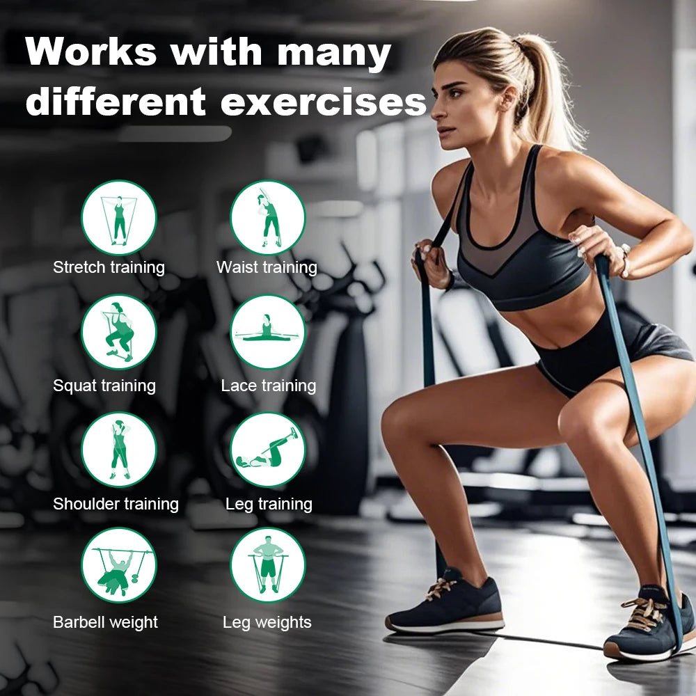 Latex Resistance Bands Set – 5 to 120lbs | Home Gym Training