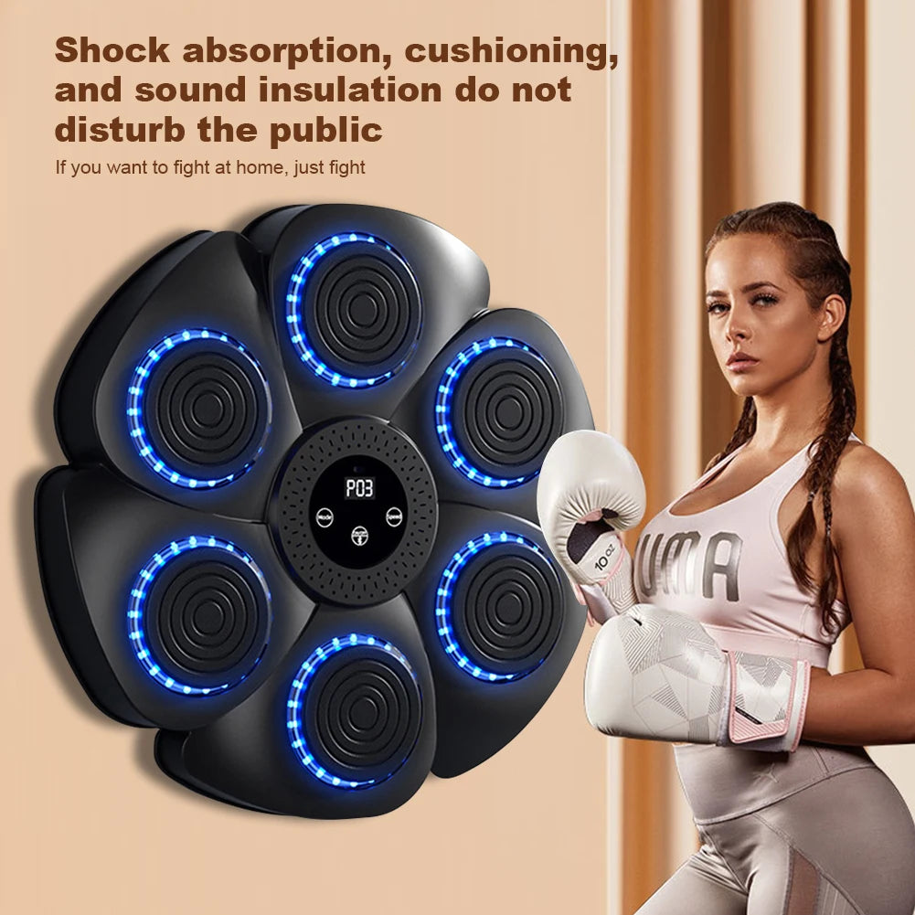 Smart Music Boxing Machine – Bluetooth Wall Mounted Punching Trainer for Kids & Adults