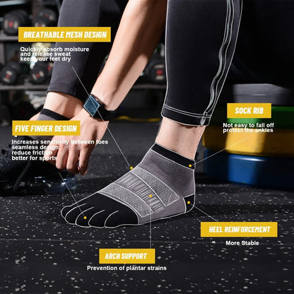 Unisex Sport Short Five Finger Socks