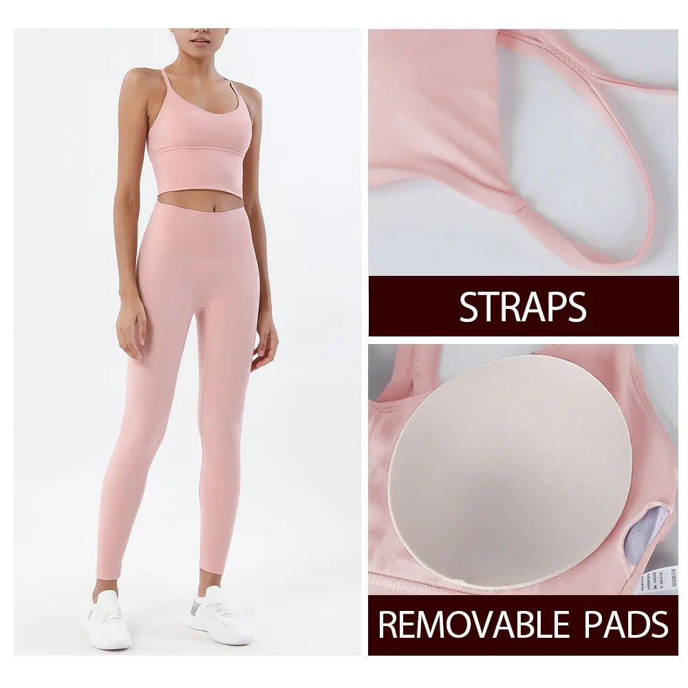 2pc Woman Gym Sports Bra and Leggings Set