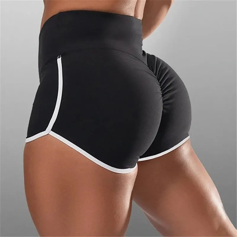 Women's High Waist Workout Shorts – Quick Dry Push Up