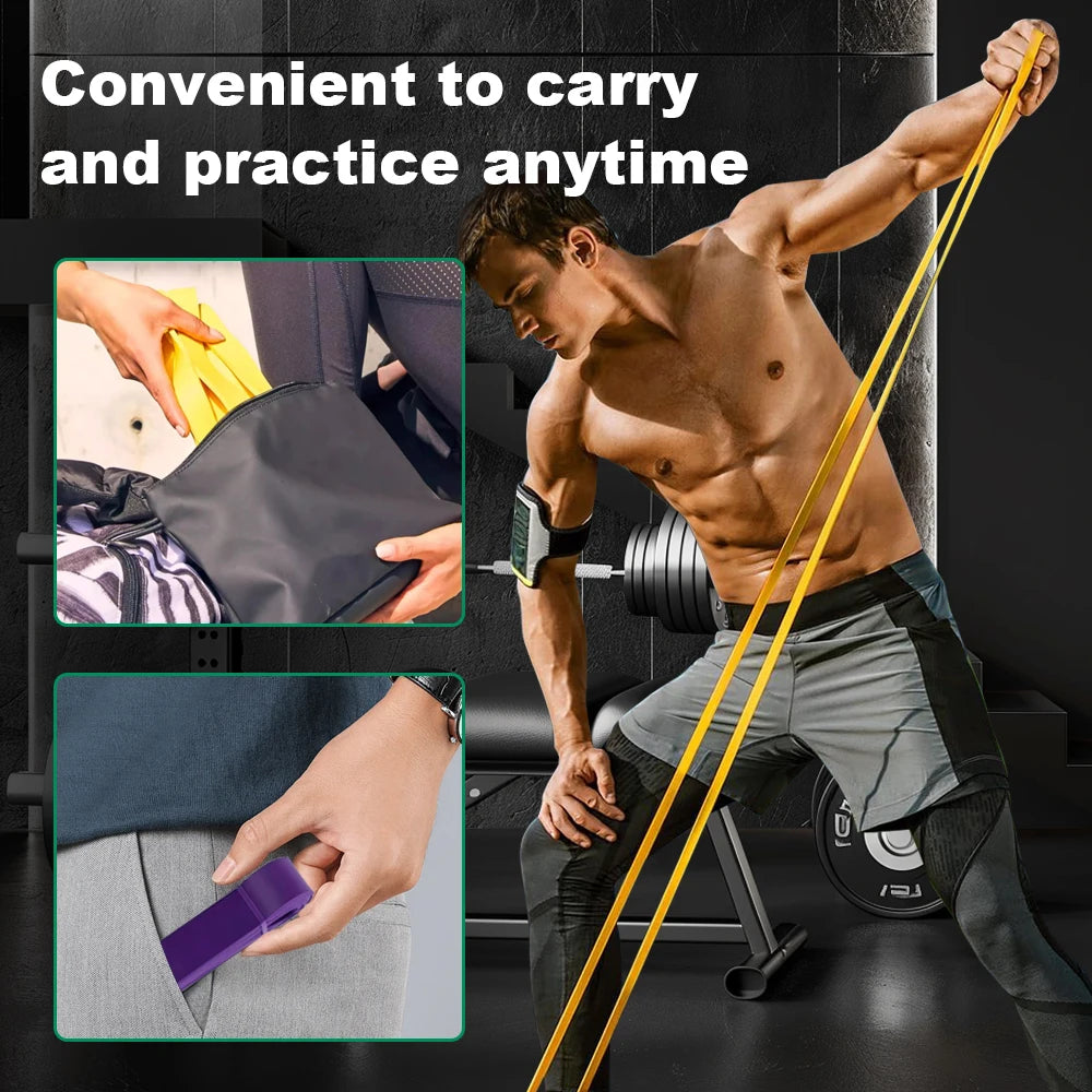 Latex Resistance Bands Set – 5 to 120lbs | Home Gym Training