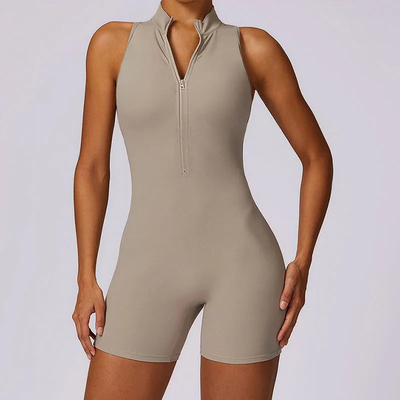 Women's One-Piece Sports Bodysuit – Yoga Running & Dance Jumpsuit