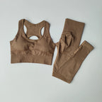 Women's Crop Top Yoga Set – Sports Bra & Tank Top
