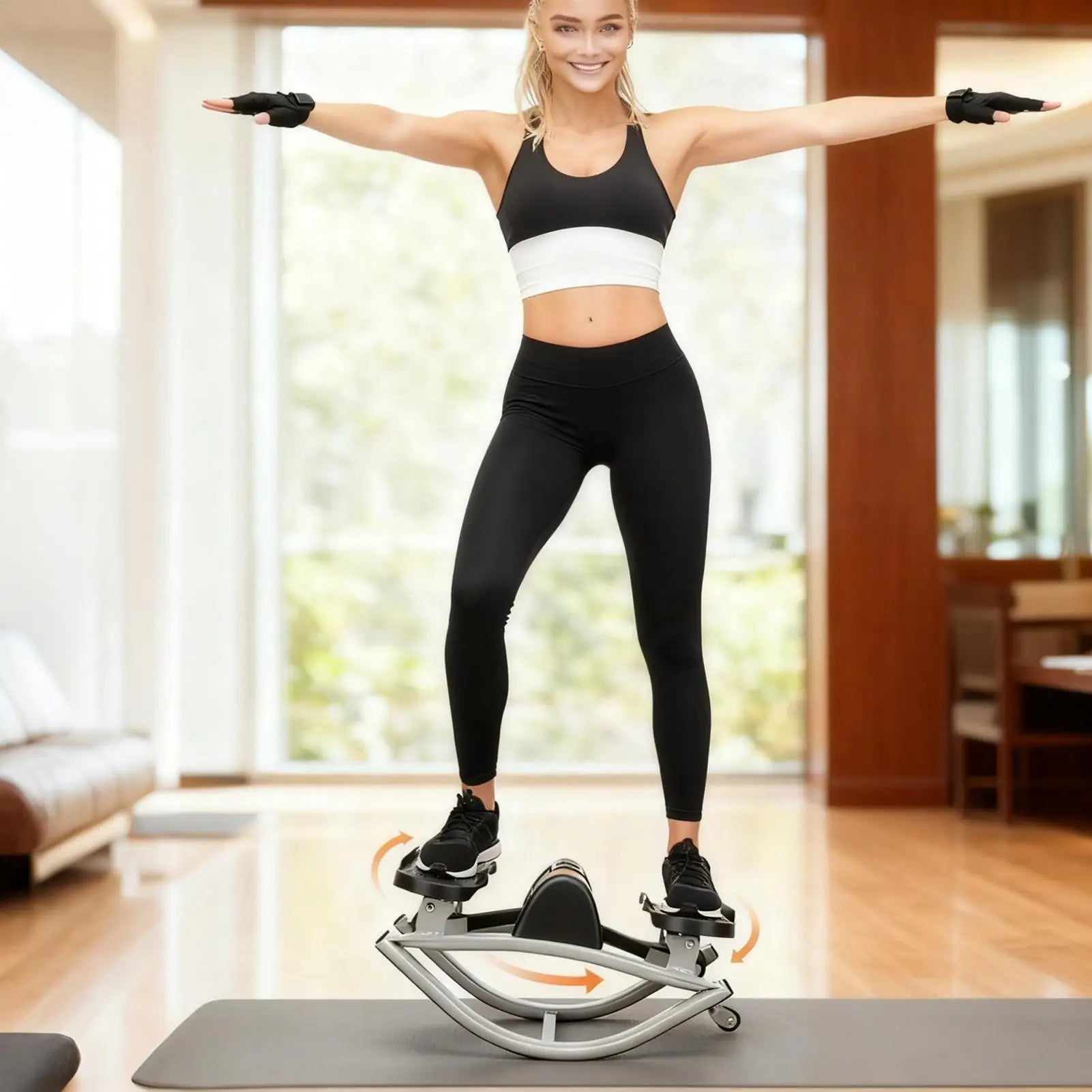 CheekyStep™ Side-to-Side Mini Stepper with Resistance Bands