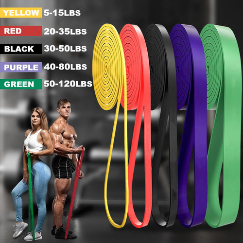 Latex Resistance Bands Set – 5 to 120lbs | Home Gym Training