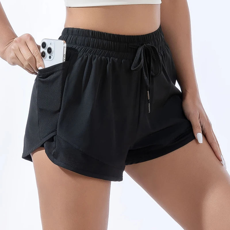 Women's Quick Dry Yoga Shorts – Comfortable Elastic Waist Gym Shorts