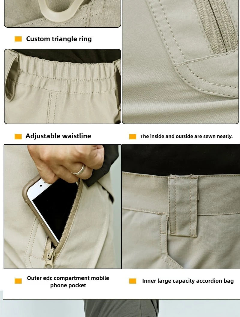 Men's Quick Dry Outdoor Shorts – Lightweight Multi-Pocket Hiking & Training