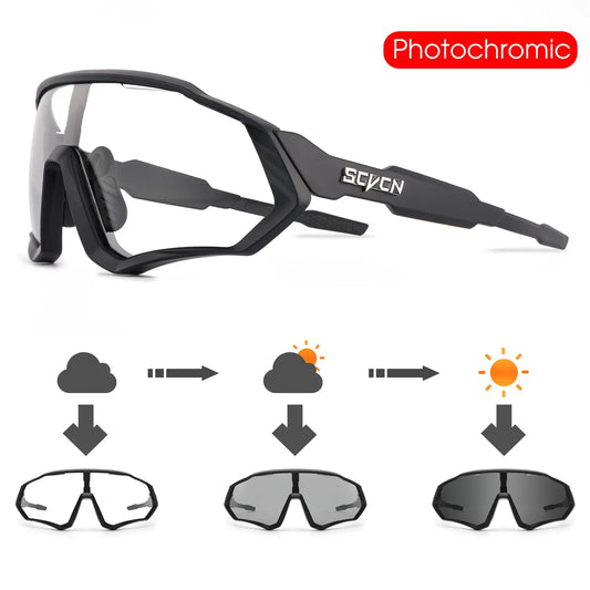 Unisex Photochromic Cycling Glasses