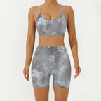 Women's Printed Gym Set – Sports Bra & Leggings 2-Piece Activewear