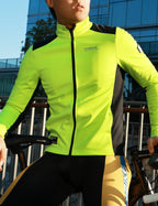 Men's Fleece Thermal Cycling Jacket – Windproof Softshell MTB Bike Jacket