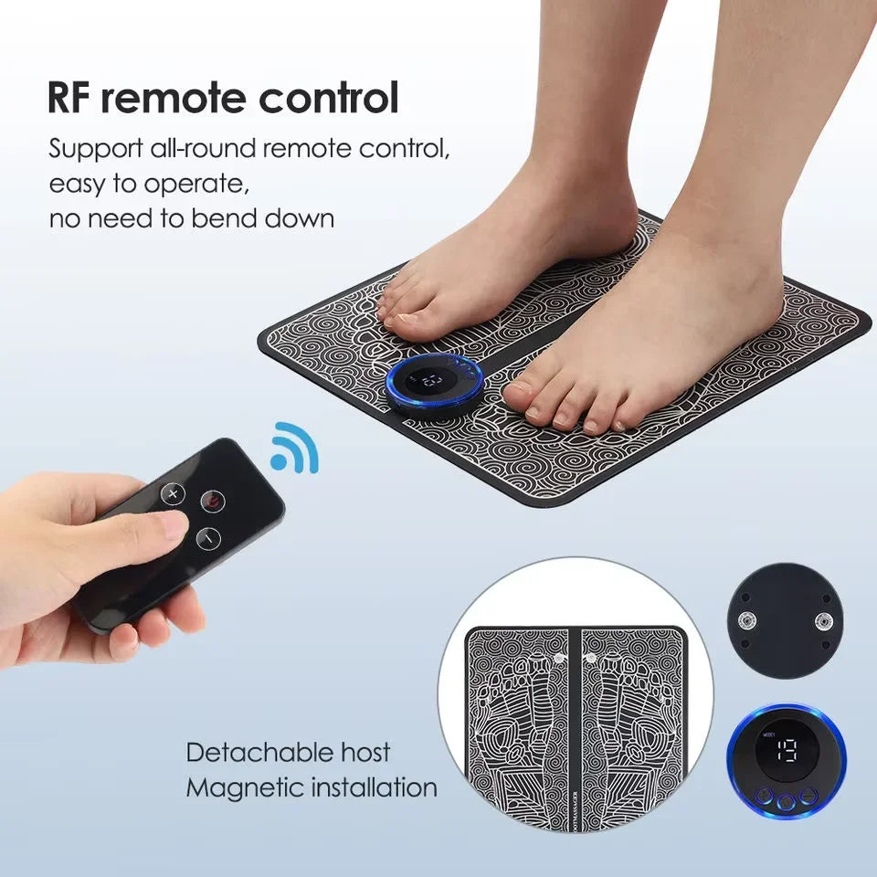 EMS Electric Foot Massager Pad – 6 Modes & 9 Intensity Levels