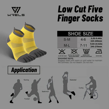 Unisex Sport Short Five Finger Socks